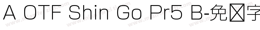 A OTF Shin Go Pr5 B字体转换